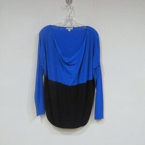 Caslon Color Block Cowl Neck Sweater Size Large VGUC